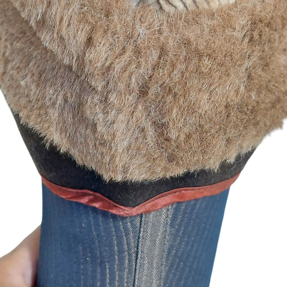 Churchill Ltd Vintage Brown Corduroy Fur Envoy Cap with convertible ear flaps - Picture 6 of 15